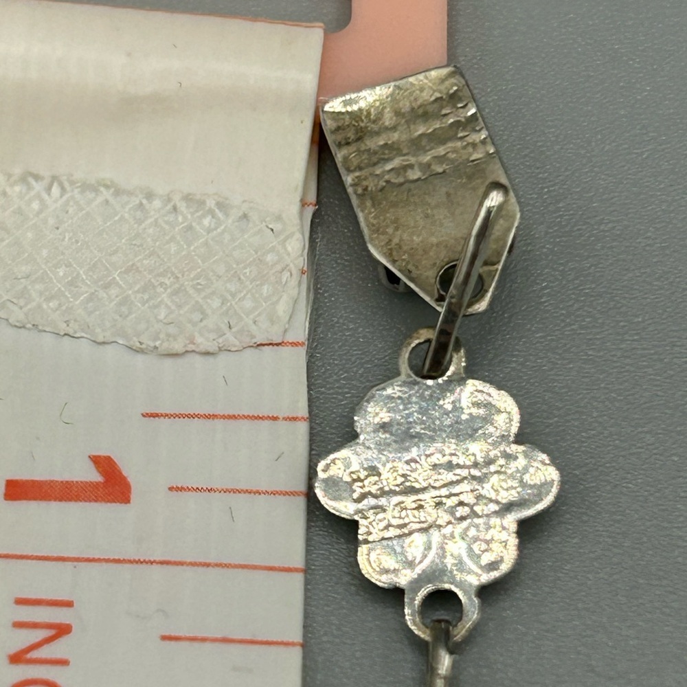 Vintage Silver Floral Link Bracelet | Mid Century Flower Bracelet - Picture 4 of 6